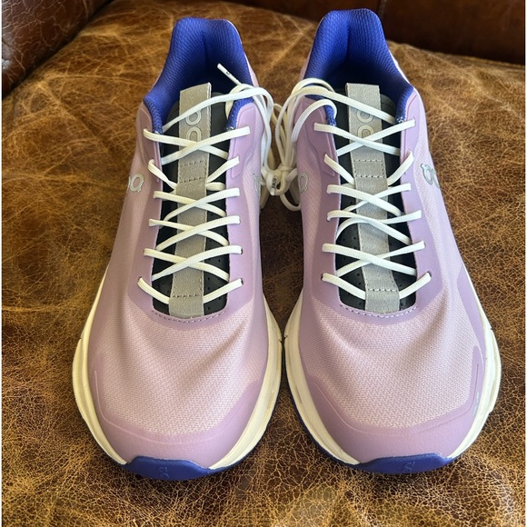 On Running Women's Athletic Shoes in Purple and White - Picture 1 of 6